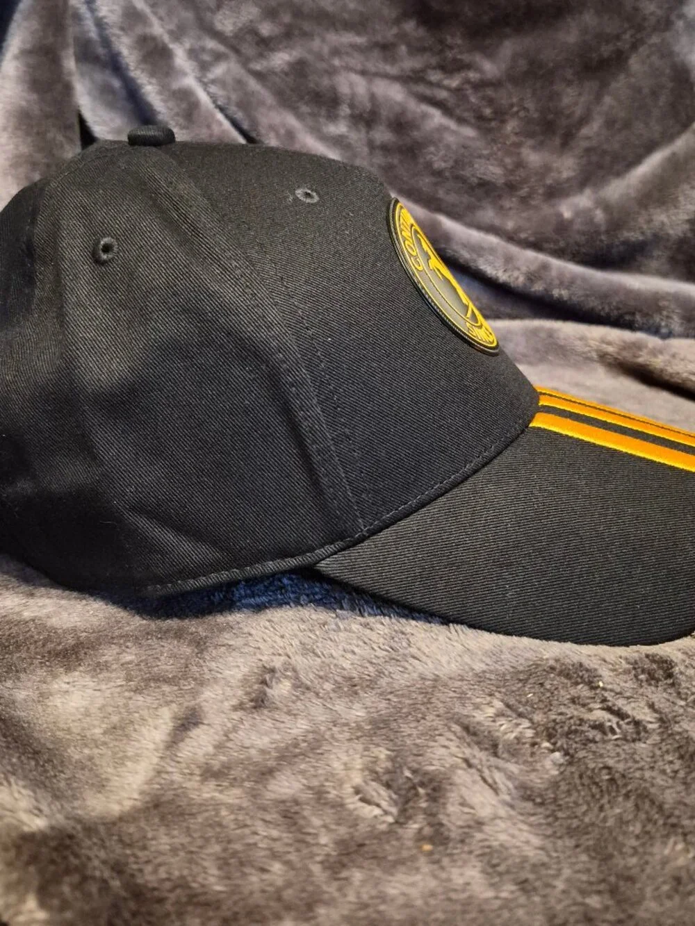 Adidas Continental Black/Yellow Strapback Adjustable Baseball Cap Hat